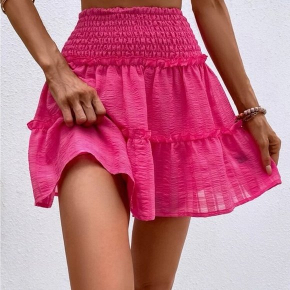 Pink Ruffle Skirt - Picture 1 of 2